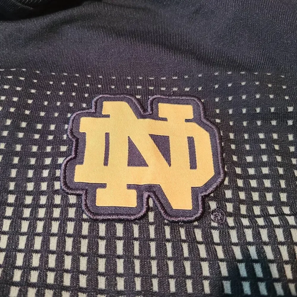 Adidas Notre Dame Fighting Irish navy blue polo shirt - large
